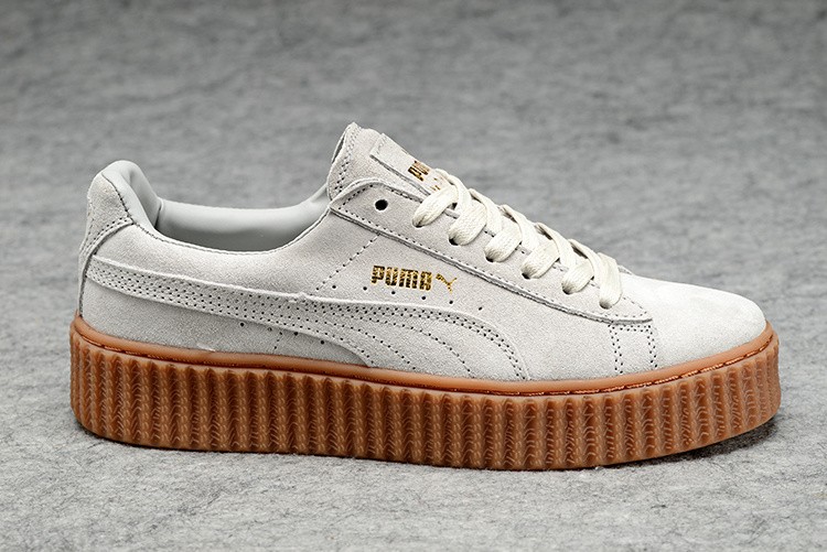 puma suede gris blanc